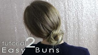 2 easy Buns for school or work - everyday Hairstyles