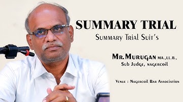 #judge  | Summary Tial Suit class by Mr.Murugan Sub Judge at Nagercoil