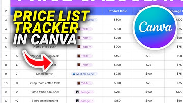 How To Make a Price List Tracker in Canva Fast!