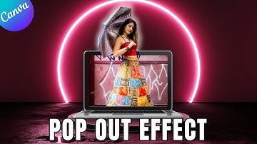 How to create 3D pop out photo effect in Canva | Laptop out of frame tutorial by DLC Ventures India
