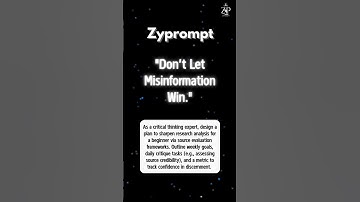 Don’t Let Misinformation Win: Learn How to Think Critically & Evaluate Sources #prompt #ai #chatgpt