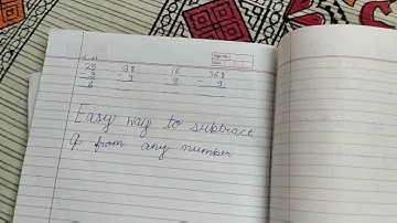 Trick to subtract 9 from any number.