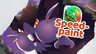 SAI + PHOTOSHOP SPEEDPAINT! Delta Species - Alolan Raticate (Pokémon Commission)