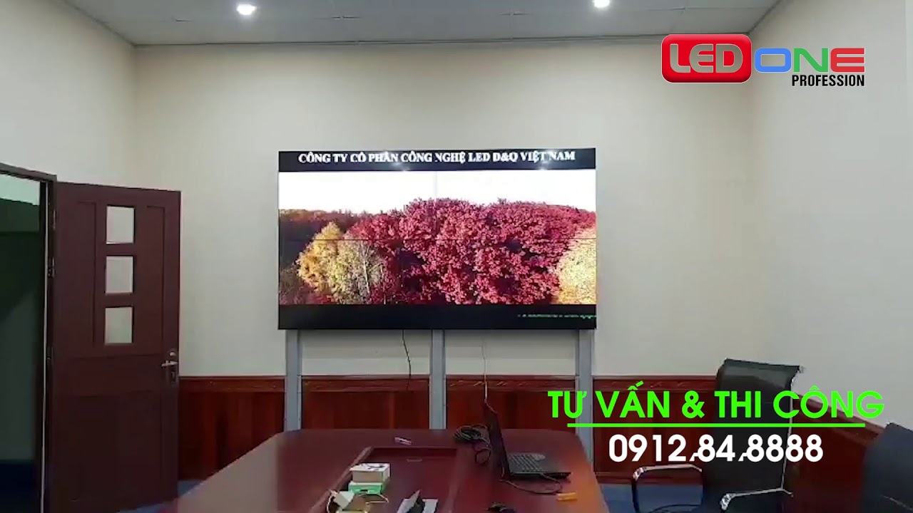 Thi công màn hình ghép 46 inh viền 3.5 tại nhà máy LS Đông Anh, Hà Nội  