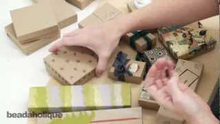 http://www.beadaholique.com/ - This video explores a bunch of ways in which you can alter kraft boxes - everything from simple 