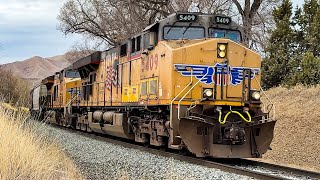 [4K] Heavy loaded grain train crawls into Barry Curve!