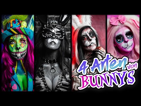 4 ARTEN von BUNNY LOOKS || FACEPAINTING