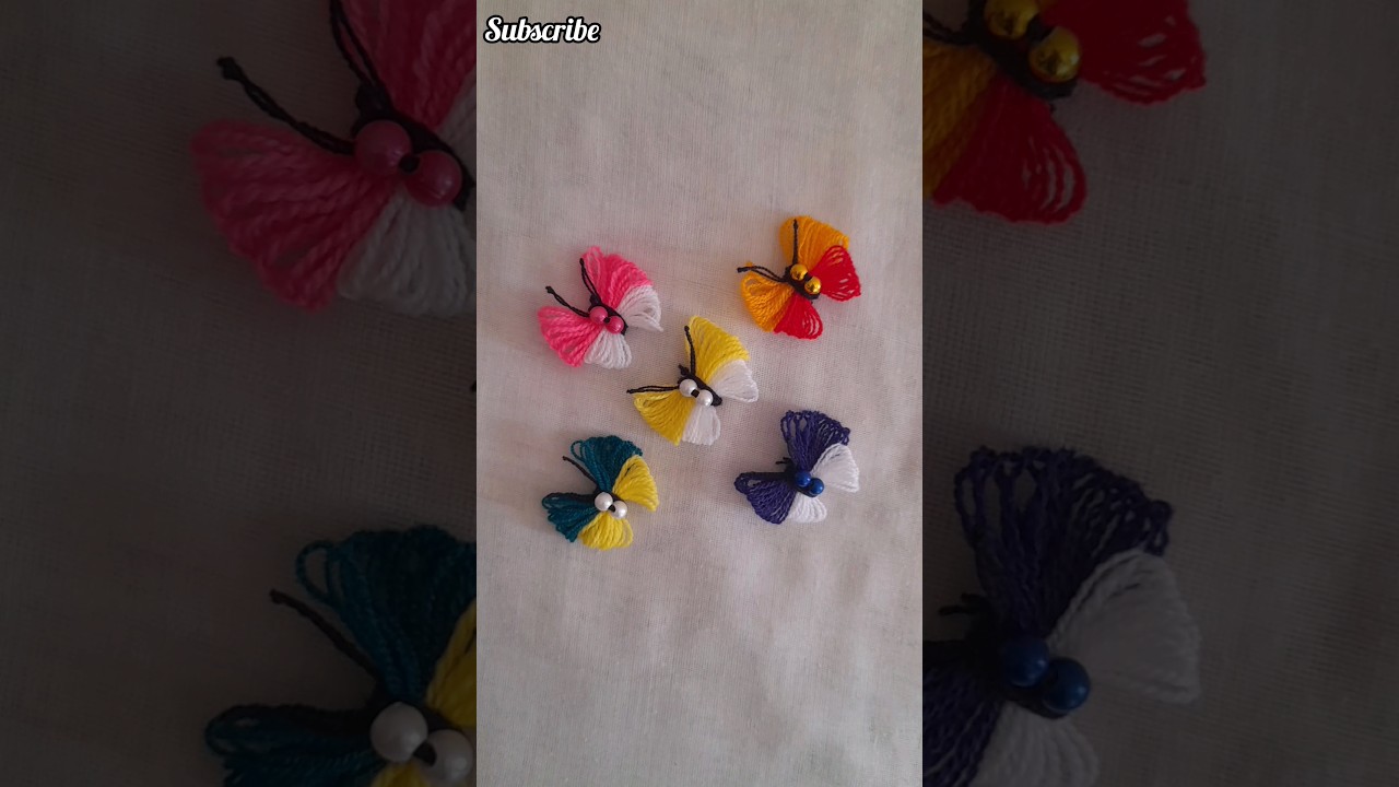 Crafting:Super Easy Woolen Butterfly's Craft Ideas 