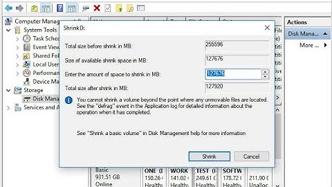 Windows 10 Tutorial: Shrink, Partition, Extend Disk Volumes
