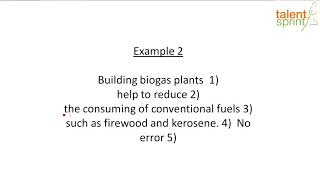 Type 1: Word Class Based Finding Errors |Finding Errors |Spotting Error Rules |English |TalentSprint