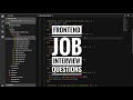 Frontend job interview - Questions