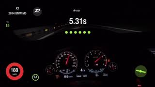 BMW M5 2014 Stage 2 100-200 acceleration dragy