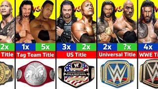 Roman Reigns Vs The Rock - Who Won The Most WWE Championships?