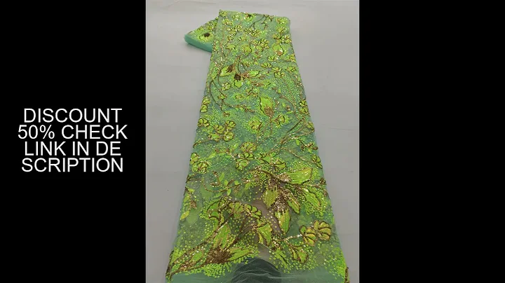 2025 High-Quality African Sequins Net Lace Fabric 5 Yards Nigerian French Mesh Tulle Lace For Luxury