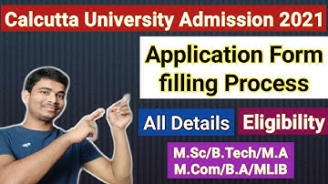 Calcutta university admission 2021 || Application form filling Process || Eligibility || Apply Now 💥