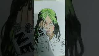 ||Animation of my Billie Eilish sketches|| ?billieeilish badguy shorts  viralvideo viralshorts