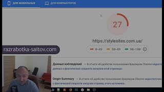 Оптимизация сайта - сервис анализа pagespeed