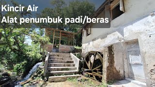 Watermill paddy/rice threshing tool