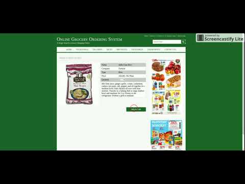 Java, JSP And MySQL Project On Online Grocery Ordering System