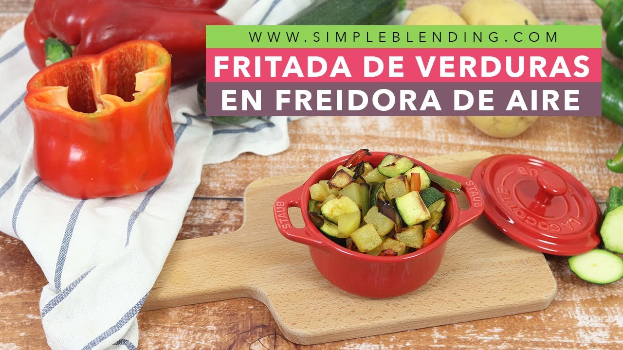 FRITADA DE VERDURAS EN FREIDORA DE AIRE | Verduras fritas sin aceite | Salteado de verduras
