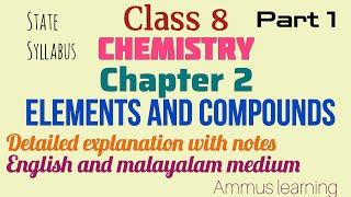 Scert Class 8/Chemistry Chapter 2/Elements And Compounds/Part 1/Basic science Chapter 5