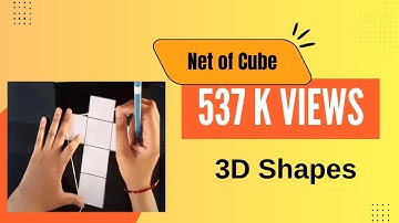 How to make CUBE| 3D shape Cube | 3D SHAPES MODEL | net of cube | #3dshapes | صافي المكعب