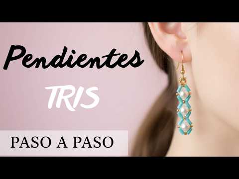Tris Earrings: Tutorial with Miyuki Pearls and Bugles