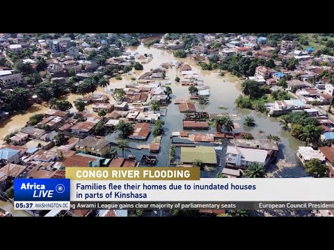 Flooding in DR Congo forces families to flee their homes