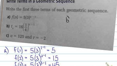 MCR3U 6.5 Geometric Sequences