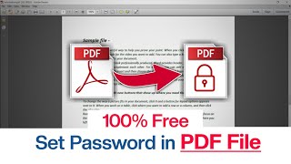 How to Set Password in a PDF File | Password Protect PDF File