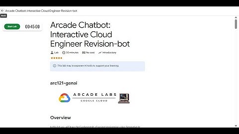 Arcade Chatbot  Interactive Cloud Engineer Revision bot #arc121 genai #qwiklabs