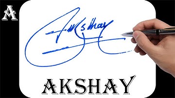 Akshay name signature design - A signature style - How to signature your name