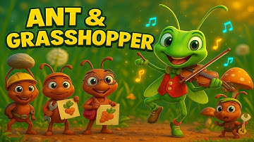 Ant and the Grasshopper 🐜🎻 Kids Moral Story Song | Fun 3D Animated Rhyme