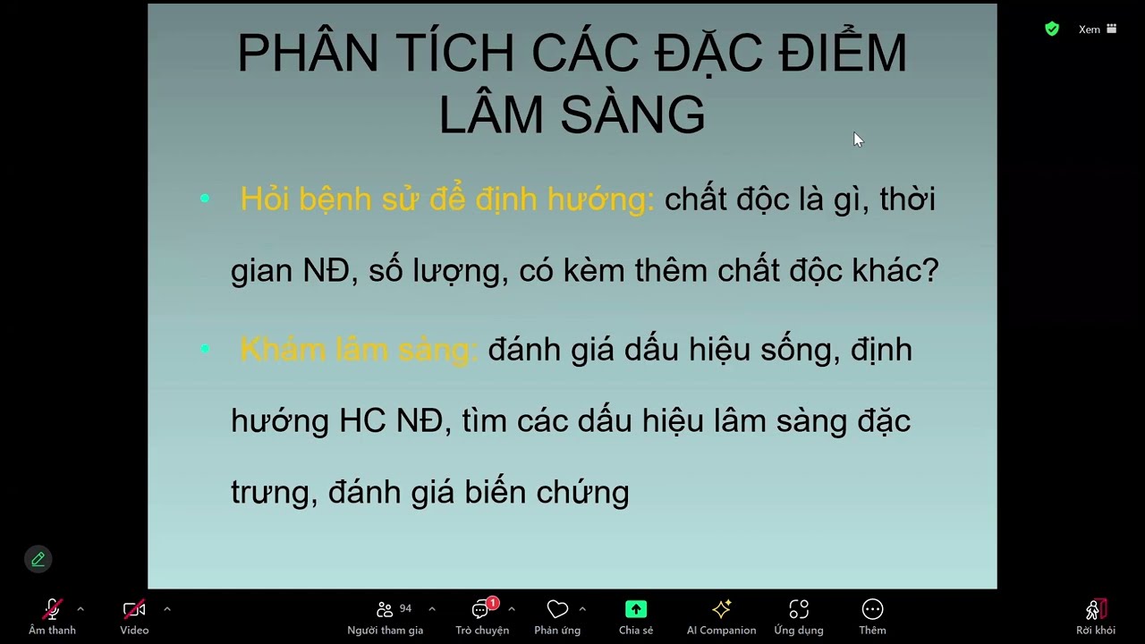 NGUYÊN TẮC CHẨN ĐOÁN VÀ XỬ TRÍ NGỘ ĐỘC CẤP + MỘT SỐ NGỘ ĐỘC CẤP THƯỜNG GẶP