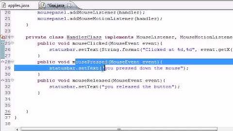 Part 75: Java Programming Tutorial - MouseListener interface .