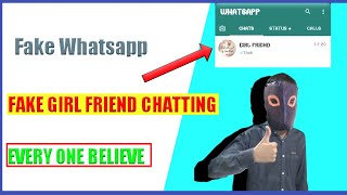 Make a fake girlfriend chatting in whatsapp|best prank app|incredeble hacker screenshot 5