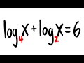 can you solve this logarithm equation with different bases?