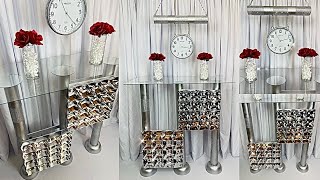 Two Amazing DIY Chandelier Floating Clock &amp; Entryway Table Using Dessert Bowls | Home Decor 2023