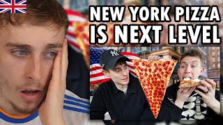 Brit Reacting to Brits try the Best Pizzas in New York!