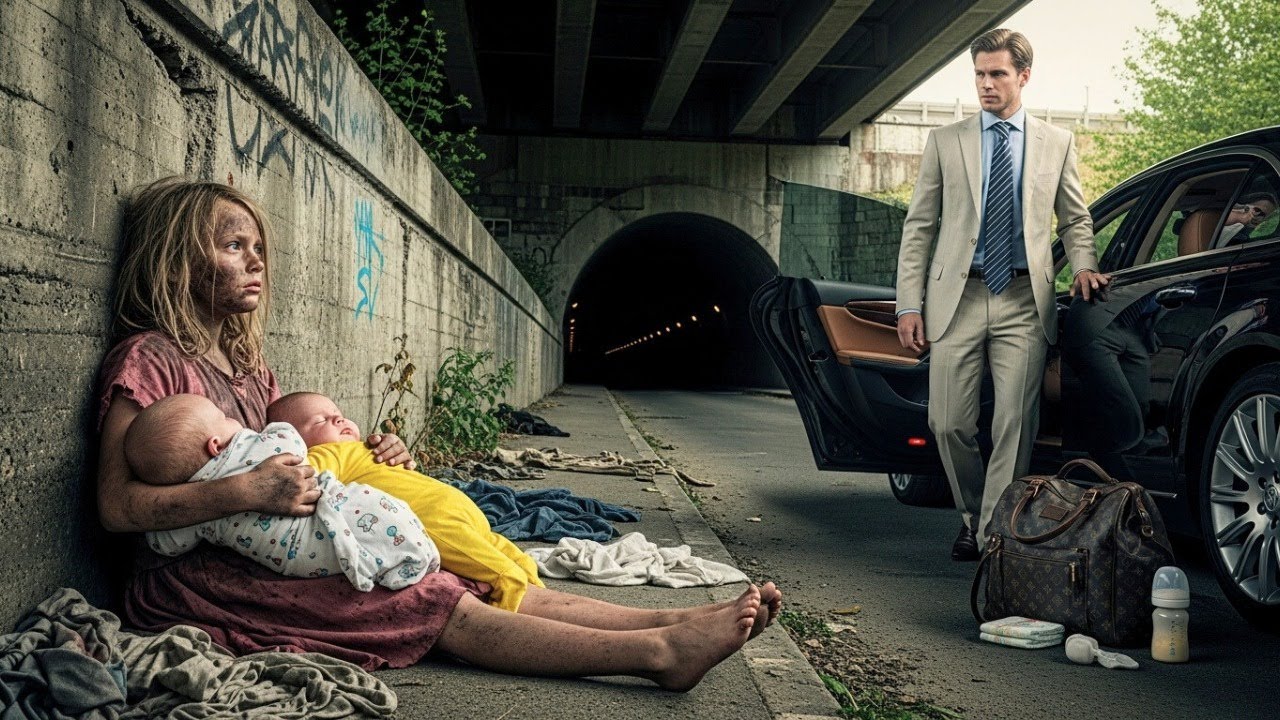 Миллионер нашёл под мостом спящую девочку с двумя детьми  Подойдя ближе, он воскликнул