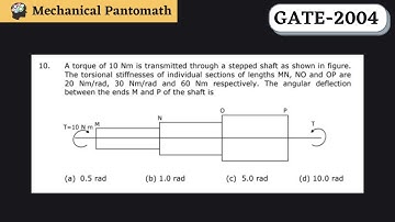 Q-10 | GATE Mechanical-2004 Solved Paper | GATE Mechanical Previous Year Question Solution