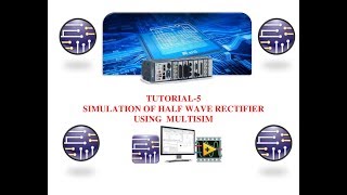 simulation of  half wave rectifier circuit with and without filter on multisim