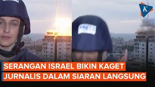 Momen Rudal Israel Serang Gedung di Gaza, Terekam Saat 