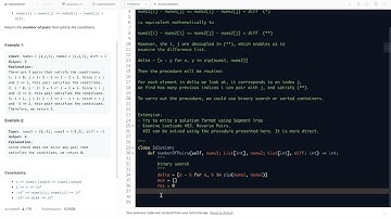 leetcode 2426. Number of Pairs Satisfying Inequality - binary search or sorted container