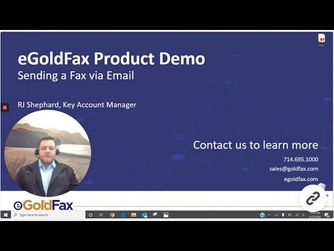 eGoldFax Product Demo  Sending a Fax via Email