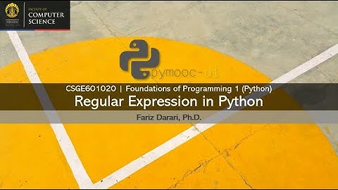 DDP 1 Lecture - Regular Expression (Regex) | Yuk mari belajar pemrograman Python!