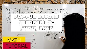 #pappustheorem #cylinder #jhaneorozco  HOW TO SOLVE THE VOLUME OBTAINED USING PAPPUS SECOND THEOREM