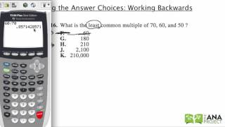 ACT Math: Working Backwards Problem #4