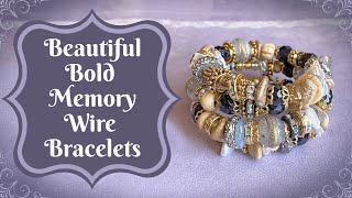 Beautiful Bold Memory Wire Bracelets I B'Sue Boutiques