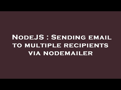 NodeJS : Sending
